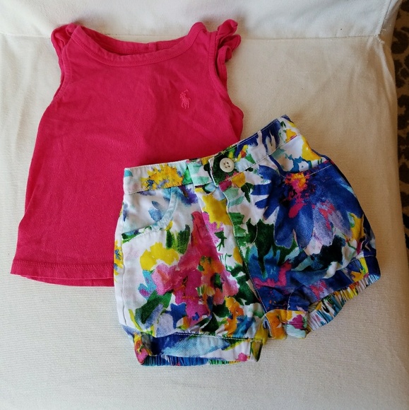 *2 for $15* Ralph Lauren short set 3 mos - Picture 1 of 5